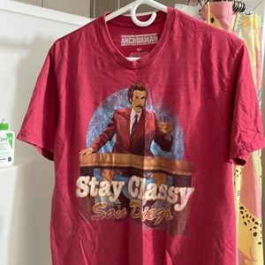 Red anchorman shirt